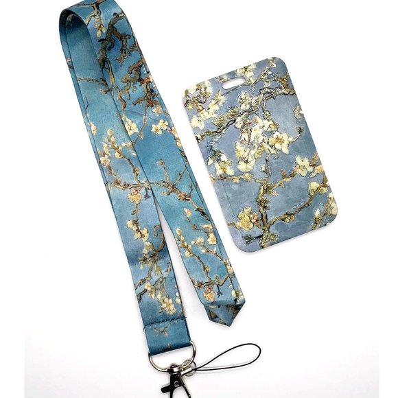 Almond Blossoms Van Gogh Lanyard Blue - Picture 4 of 4